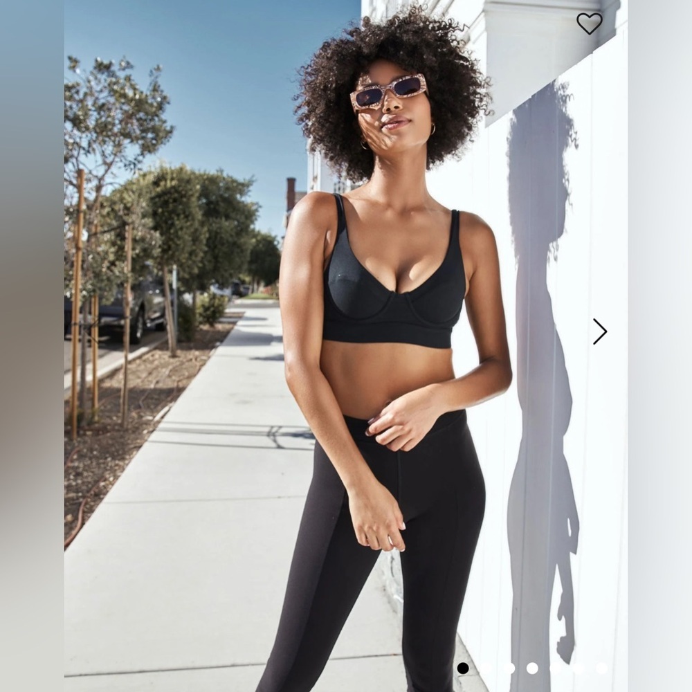 NWT Lspace Tryout Sports Bra with Underwire Cups in Black Size Small